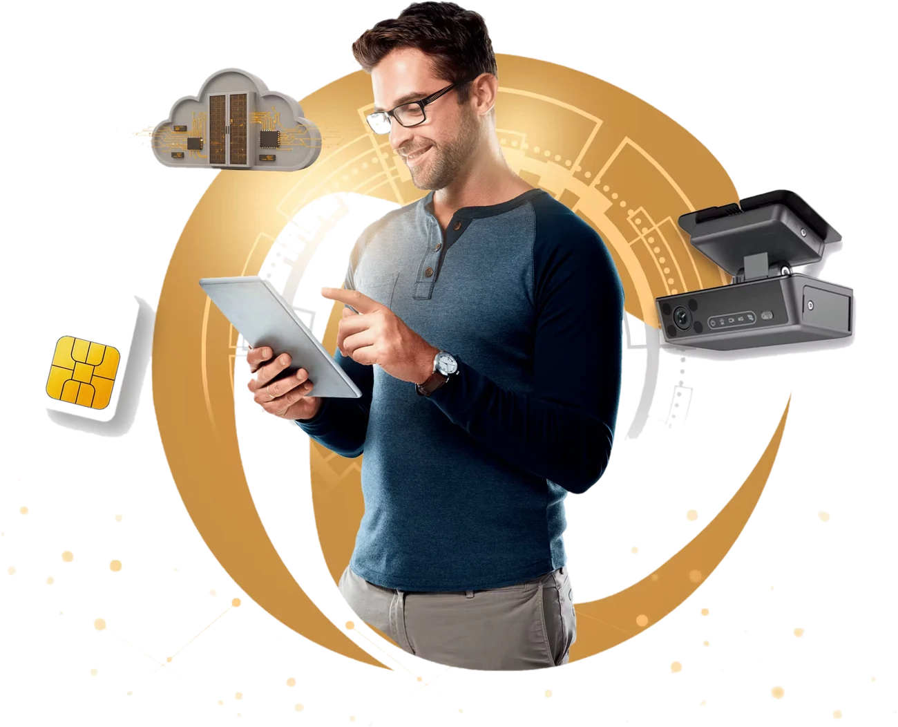 Profissional acompanhando o rastreamento em tempo real pela plataforma Intertrack